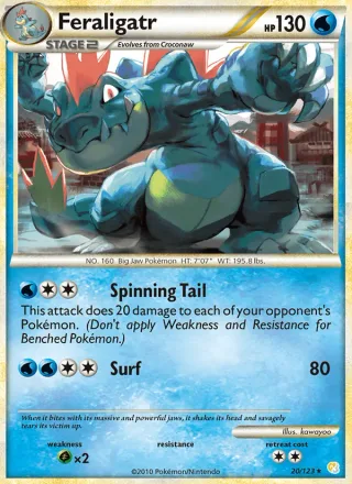 Feraligatr #20 · HeartGold SoulSilver Pokémon card