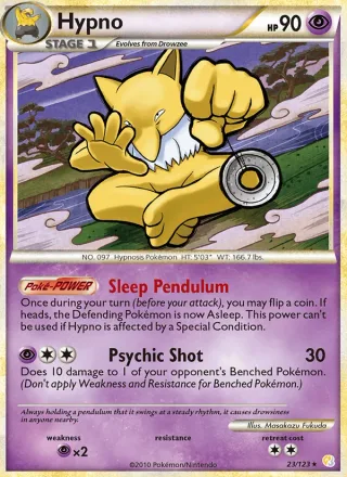 Hypno #23 · HeartGold SoulSilver Pokémon card