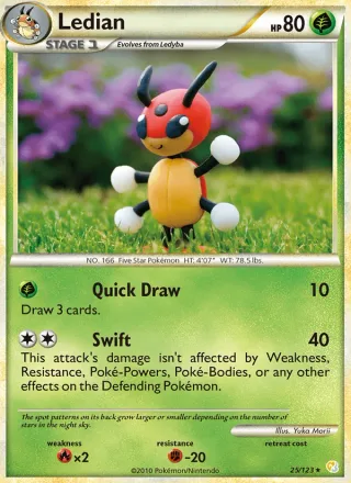 Ledian #25 · HeartGold SoulSilver Pokémon card