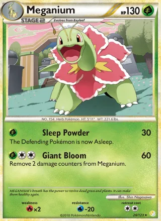 Meganium #26 · HeartGold SoulSilver Pokémon card