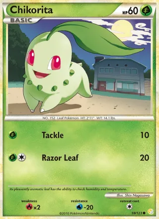 Chikorita #59 · HeartGold SoulSilver Pokémon card