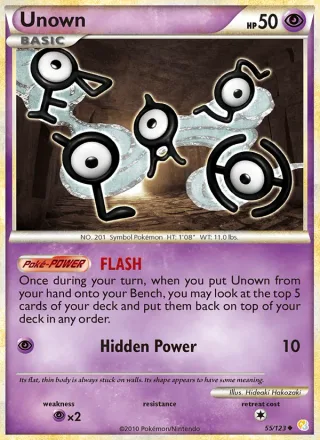 Unown #55 · HeartGold SoulSilver Pokémon card