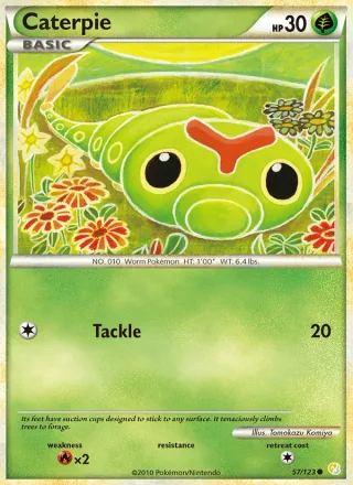 Caterpie #57 · HeartGold SoulSilver Pokémon card