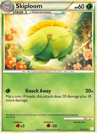 Skiploom #51 · HeartGold SoulSilver Pokémon card
