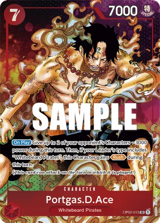Portgas.D.Ace (Parallel) #OP02-013-parallel · Paramount War One Piece card
