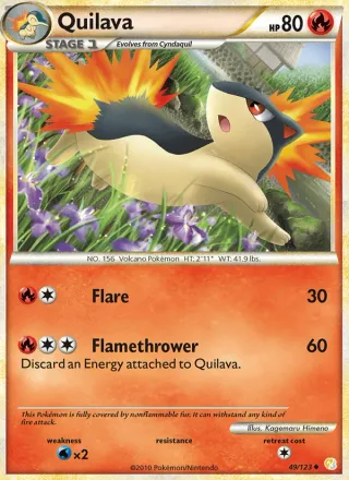Quilava #49 · HeartGold SoulSilver Pokémon card
