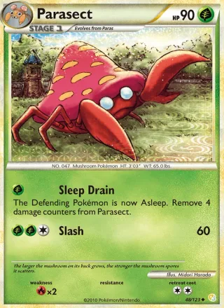 Parasect #48 · HeartGold SoulSilver Pokémon card