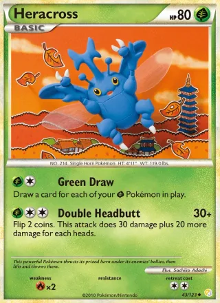 Heracross #43 · HeartGold SoulSilver Pokémon card
