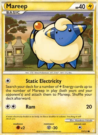 Mareep #73 · HeartGold SoulSilver Pokémon card