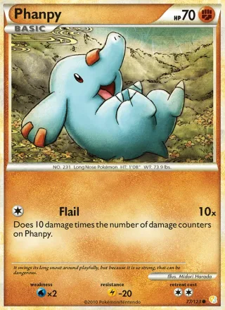Phanpy #77 · HeartGold SoulSilver Pokémon card