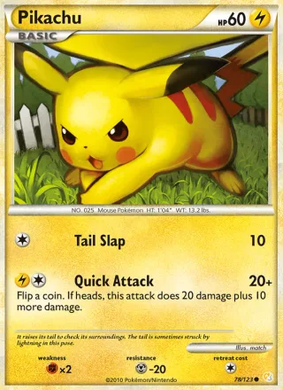 Pikachu #78 · HeartGold SoulSilver Pokémon card