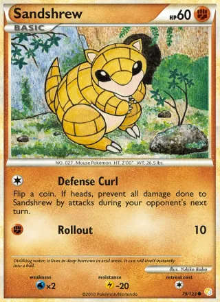 Sandshrew #79 · HeartGold SoulSilver Pokémon card