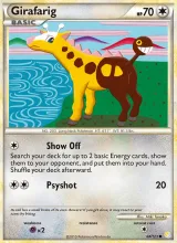 Girafarig · HeartGold SoulSilver Pokémon card