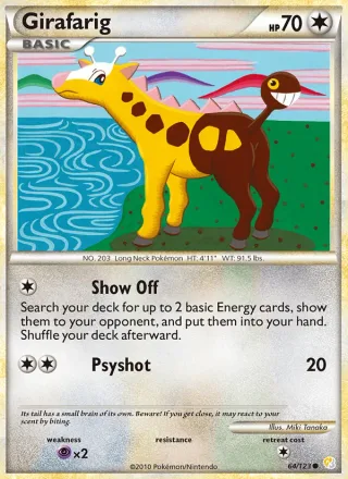 Girafarig #64 · HeartGold SoulSilver Pokémon card