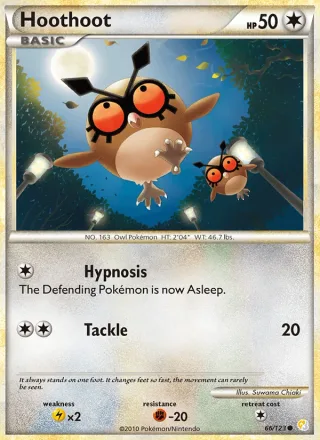 Hoothoot #66 · HeartGold SoulSilver Pokémon card