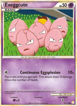 Exeggcute #63 · HeartGold SoulSilver Pokémon card