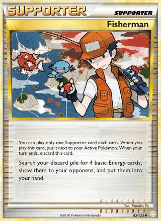Fisherman #92 · HeartGold SoulSilver Pokémon card