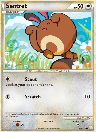 Sentret #80 · HeartGold SoulSilver Pokémon card