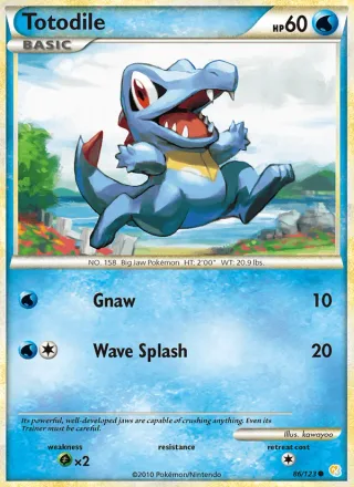 Totodile #86 · HeartGold SoulSilver Pokémon card