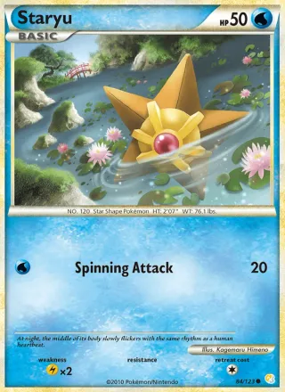 Staryu #84 · HeartGold SoulSilver Pokémon card