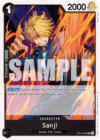Sanji #OP15-081 · Adventure on Kami's Island One Piece card