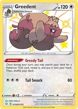 Greedent · Shining Fates Shiny Vault Pokémon card