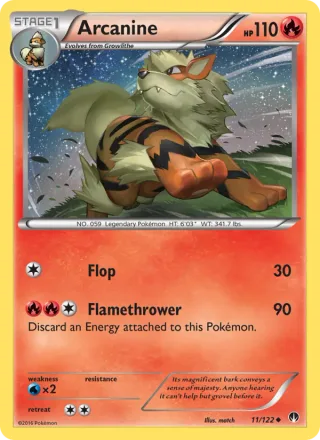 Arcanine #11 · BREAKpoint Pokémon card