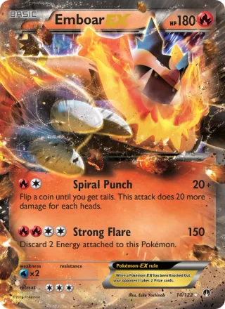 Emboar EX #14 · BREAKpoint Pokémon card