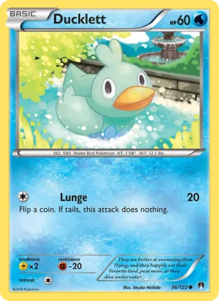 Ducklett #36 · BREAKpoint Pokémon card