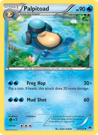 Palpitoad #34 · BREAKpoint Pokémon card