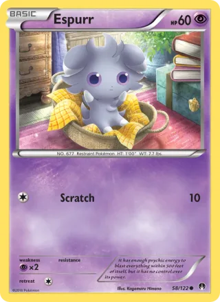 Espurr #58 · BREAKpoint Pokémon card