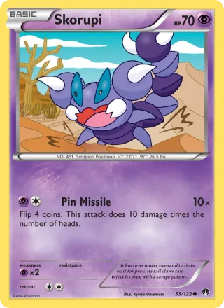 Skorupi #53 · BREAKpoint Pokémon card