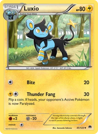 Luxio #45 · BREAKpoint Pokémon card