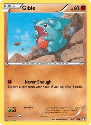 Gible #68 · BREAKpoint Pokémon card