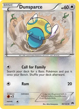 Dunsparce #90 · BREAKpoint Pokémon card