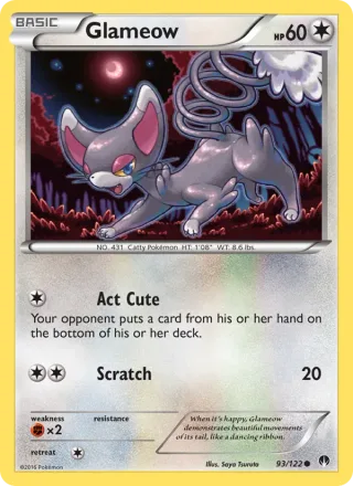 Glameow #93 · BREAKpoint Pokémon card