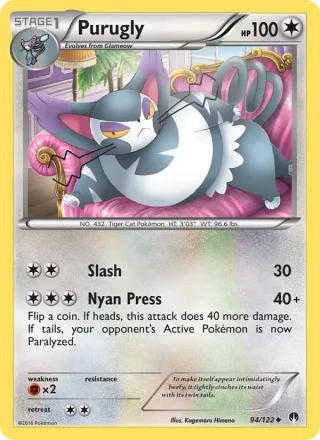 Purugly #94 · BREAKpoint Pokémon card