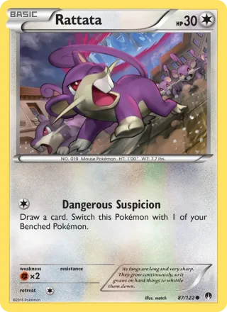 Rattata #87 · BREAKpoint Pokémon card