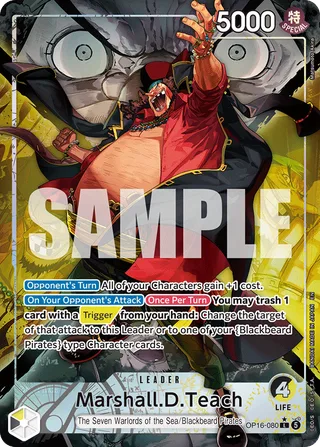 Marshall.D.Teach (Alternate Art) #OP16-080-alternate-art · The Time of Battle One Piece card