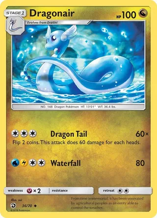 Dragonair #36 · Dragon Majesty Pokémon card
