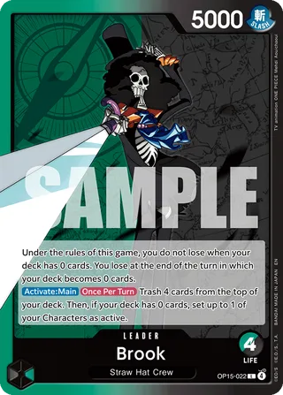 Brook #OP15-022 · Adventure on Kami's Island One Piece card