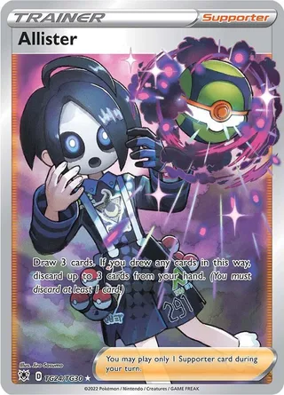 Allister #TG24 · Astral Radiance Trainer Gallery Pokémon card