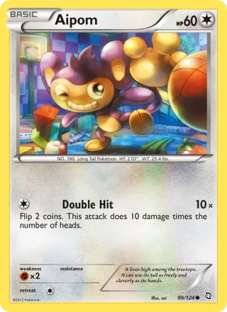 Aipom #99 · Dragons Exalted Pokémon card