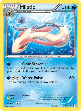 Milotic #28 · Dragons Exalted Pokémon card