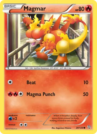 Magmar #20 · Dragons Exalted Pokémon card