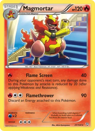 Magmortar #21 · Dragons Exalted Pokémon card