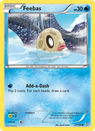 Feebas #27 · Dragons Exalted Pokémon card