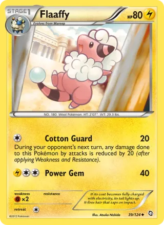 Flaaffy #39 · Dragons Exalted Pokémon card