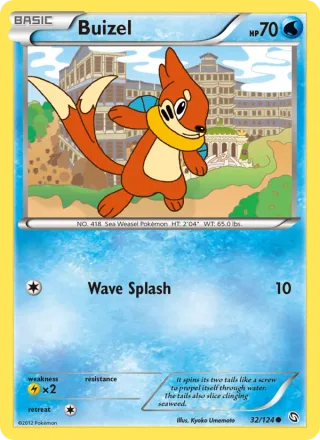 Buizel #32 · Dragons Exalted Pokémon card