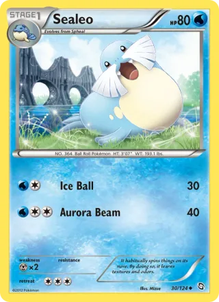 Sealeo #30 · Dragons Exalted Pokémon card